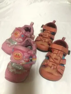 13cmアンパンマン ピンク スニーカー&KEENサンダル