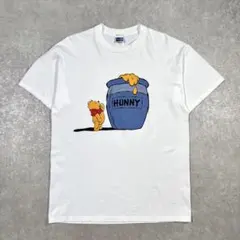 90s USA製ヴィンテージ ディズニー プーさんTシャツ L ホワイト