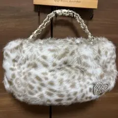 サマンサタバサ　ヒョウ柄　ファーバッグ