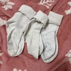 ホワイト リブ編みソックス フリーサイズ 3つ