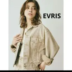 EVRIS リメイクライクルーズデニムブルゾン（ベージュ）