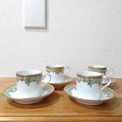 【4月末迄期間限定出品】Noritake 1524 デミタスカップ4客セット