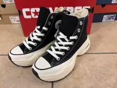 人気　CONVERSE オールスター　ブラック スニーカー 厚底　24センチ