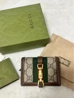 ★極美品★ GUCCI グッチ 二つ折り財布 GGデニム ジャッキー1961 GUCCI】グッチ『ジャッキー 1961 GGデニム カードケース ウォレット