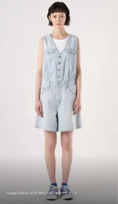 Levi Strauss & Co. デニムショートオールインワン Sのサムネイル