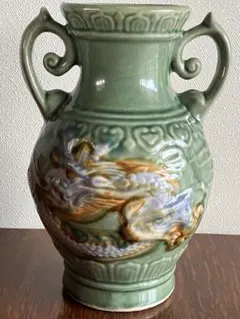 東谷 金正黙 高麗 青磁 花瓶 花入れ 壷 韓国 陶窯 韓国作家 陶器