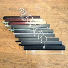 PT TORINO PT01 木製ハンガー スラックス パンツ ズボン用 9本