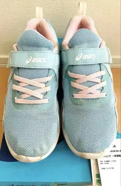 ASICS キッズ スニーカー 水色 ピンク 21.5 cm レーザービーム