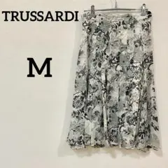 【TRUSSARDI】花柄シアーフレアスカート 38サイズのサムネイル