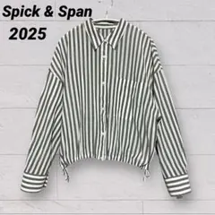 【極美品】スピックアンドスパン 24SS リネン ビッグハーフスリーブシャツF 極美品】スピックアンドスパン 24SS リネン ビッグハーフスリーブ
