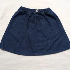 【130】【美品】Right-onダークブルー デニム　Aラインスカートのサムネイル