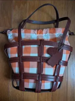 未使用保管品 タグ付】ジュストカンパーニュ マッシフ 巾着 カゴバッグ