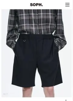 SOPHNET.WASHBLE WOOL EASY SHORTS黒XL 未使用品のサムネイル