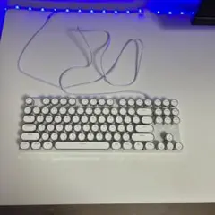 タイプライター風 有線キーボード ホワイト