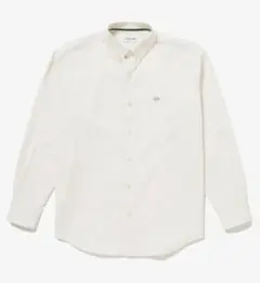 ラコステ LACOSTE トーナルモノグラムボタンダウンシャツ （ホワイト）