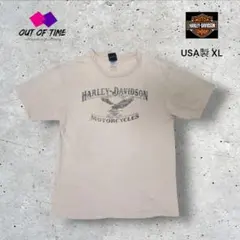 USA製 HARLEY-DAVIDSON Tシャツ ベージュ XL両面プリント