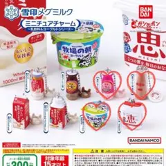雪印メグミルク ミニチュアチャーム 乳飲料＆ヨーグルトシリーズ 4個セット