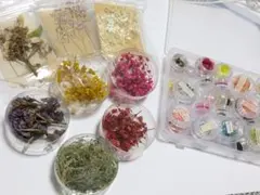レジン　花材　ドライフラワー　隠れ工房　パーツ　ハンドメイド　材料　ネイルアート