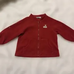 赤いフリース ジップアップアウター　ファミリア