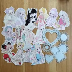 unichoco✕rio様コラボ　カット済コラージュシート　ダイカットレース付き