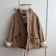 D'filant キッズアウター ブラウン ファー付き