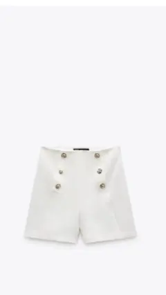 ZARA ゴールドボタン　バミューダパンツ　XS