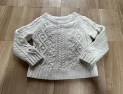 babyGAPホワイト ケーブルニット セーター　100cm
