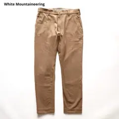 White Mountaineering ホワイト ストレッチ テーパードパンツ