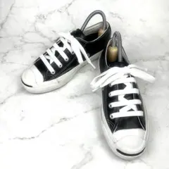 CONVERSE ジャックパーセル レザー 22.0 美品1B985黒 定番
