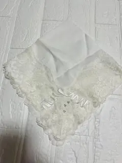 ハンカチ　レース　リボン　白　ホワイト　花嫁