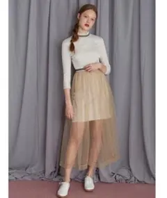 FURFUR ウェーブラインリブワンピ