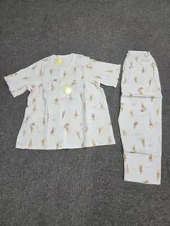 新品 NARUE パジャマ 上下セット アイスクリーム柄 ブルーのサムネイル