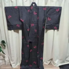 彼岸花(曼珠沙華)柄 浴衣 千鳥格子柄帯付き - メルカリ
