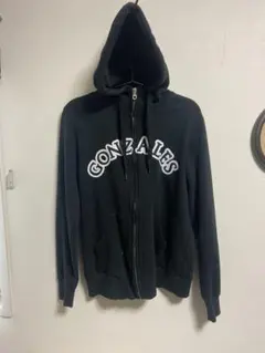 MARK GONZALES マークゴンザレス 黒 ジップパーカー フーディー