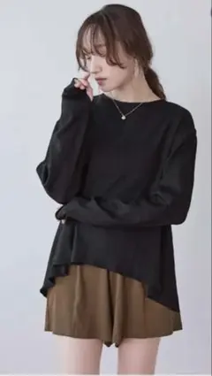 イッセイミヤケ プリーツプリーズ 長袖カットソー 黒 - メルカリ