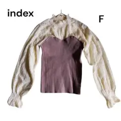 indexレース調タートルカットソーフリーサイズのサムネイル
