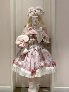 美品】シャルミエール タータンチェック ジャケット スカート ピンク