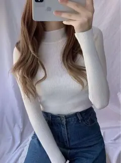 新品♡グレイル　ハイネックリブニットトップス[cu441