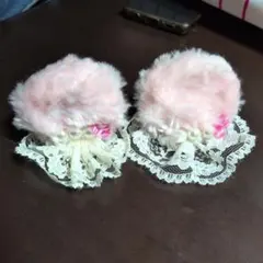 ディズニー　ヘアピン　ぱっちん　レース　ピンク　リボン　ミニーちゃん　パール