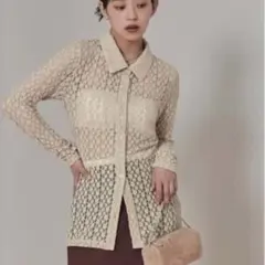 miette カットレースコンパクトシャツ Mサイズ ベージュ titivateのサムネイル