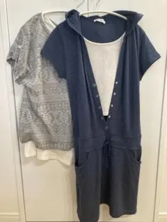授乳服　半袖　M ワンピース　カットソー
