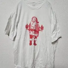 オールドネイビー サンタ Ｔシャツ クルーネック半袖 XL 白赤 綿 普段着のサムネイル