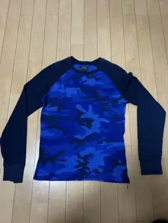 【美品】ポロ ラルフローレン サーマル カットソー ブルーカモフラ 迷彩 S