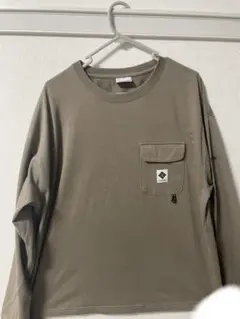 Columbia ポケット付き Tシャツ L ベージュ