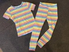 GAP Kids パジャマセット レインボーボーダー サイズ6のサムネイル
