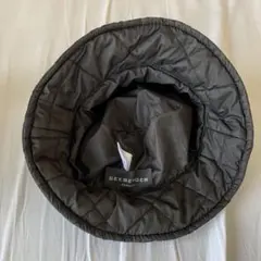 値下げ　SEEBERGER キルティング バケットハット 黒