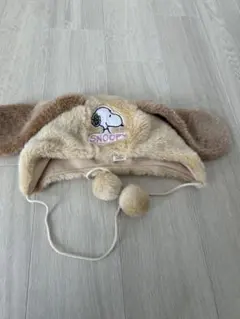 スヌーピー 耳付きフリース帽子　ファンキャップ
