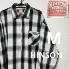 HINSON ヒンソン オンブレ チェック シャツ ハーフ ジップ