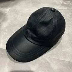 レザー本革キャップ ブラックのサムネイル