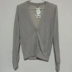 UNIQLO ユニクロ ライトVネックカーディガン ライトグレー